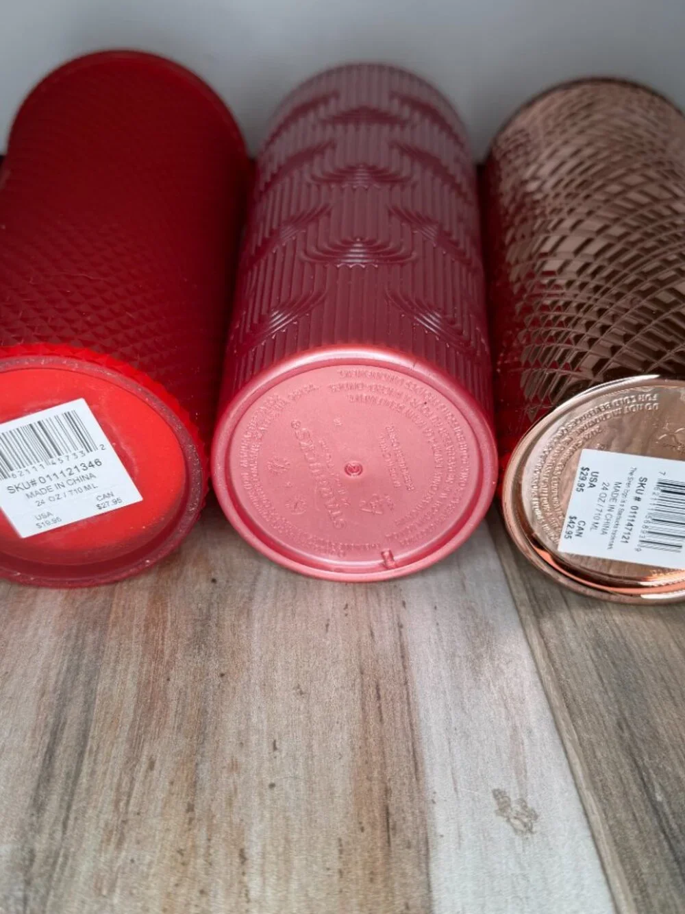 Lot of 6 Starbucks Tumbler Cups Studded Floral Mermaid Scales Jeweled 16oz 24oz